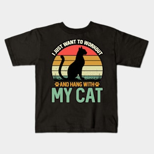 vintage funny cats t shirt Kids T-Shirt